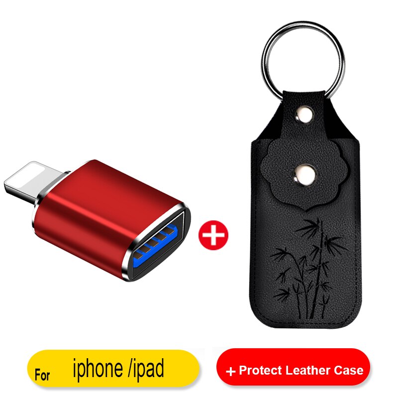 Blitz zu USB Kamera Adapter iphone SD Karte Leser mit Mikro SD Pro iPhone 7 8 6 6s Plus 11Profi/iPad/Maus/Keyborad Konverter: ip13-rot-Fall
