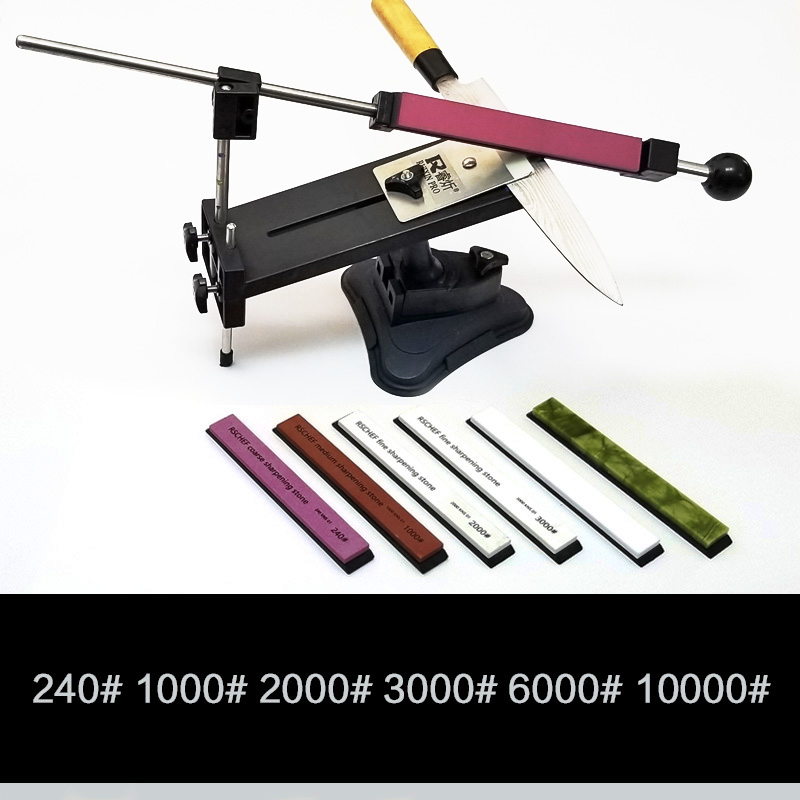 RUIXIN PRO 400 800 1200 knife sharpening system knife sharpener sharpening stones grinding coarse and fine: fixed and 6 stones-H