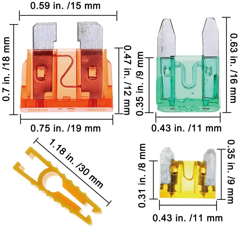 Automotive Car Fuses Kit - 272pcs Auto Blade Fuse Assortment Set Standard & Mini Low Profile Boat Truck SUV