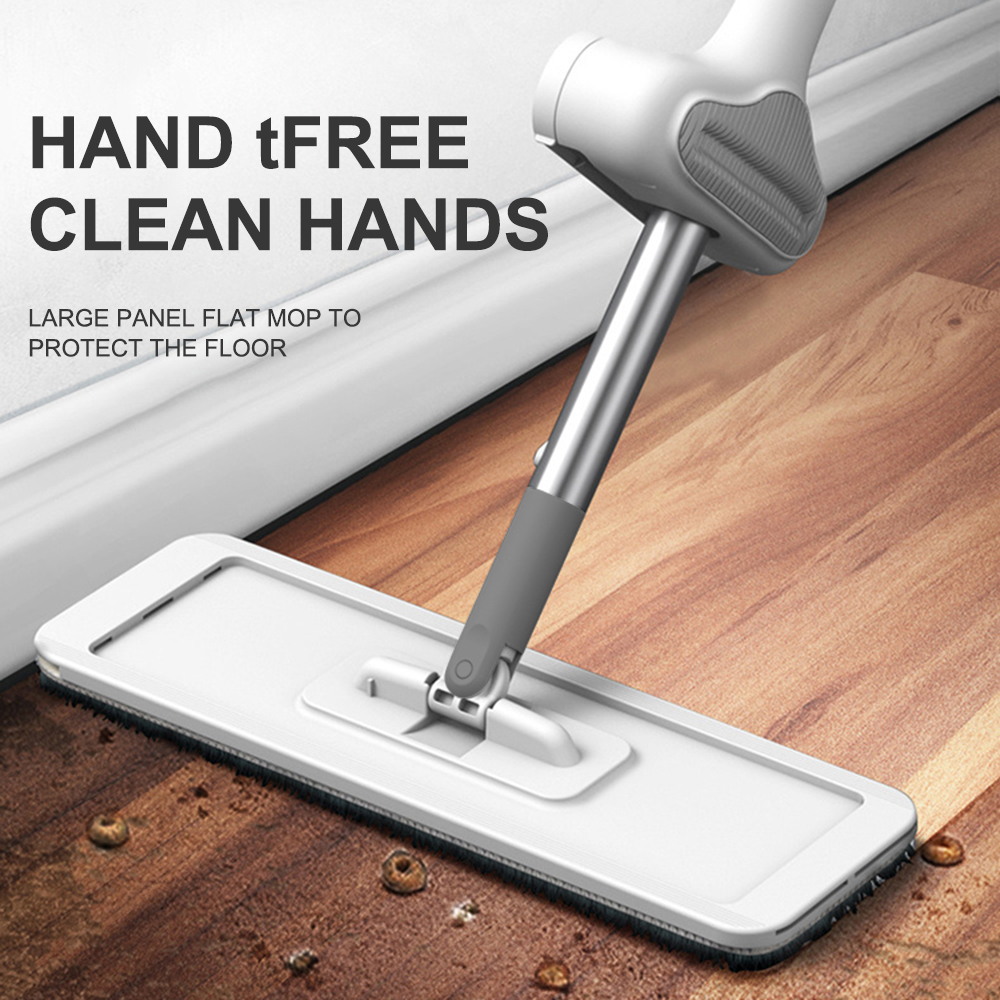 Handsfree Flatbed Mop Huishoudelijke Luie Vloer Mop Tool Grote Reiniging Vloer Mop Waterabsorberende Mop Droog En Nat Dual-Purpose