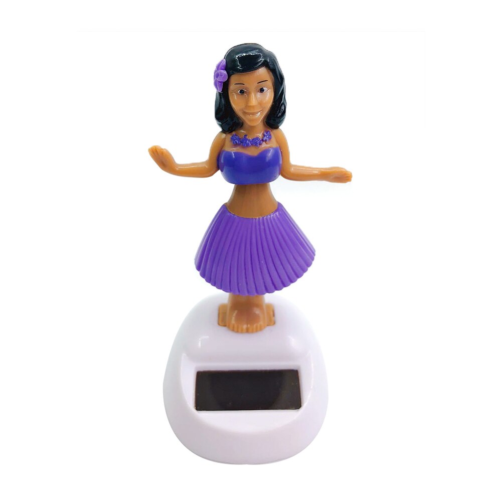 Car Decoration Dancing Doll Car Accessories Solar Power Toy Shaking Head Hawaii Swinging Animated Girl Car Ornament Car-styling: A