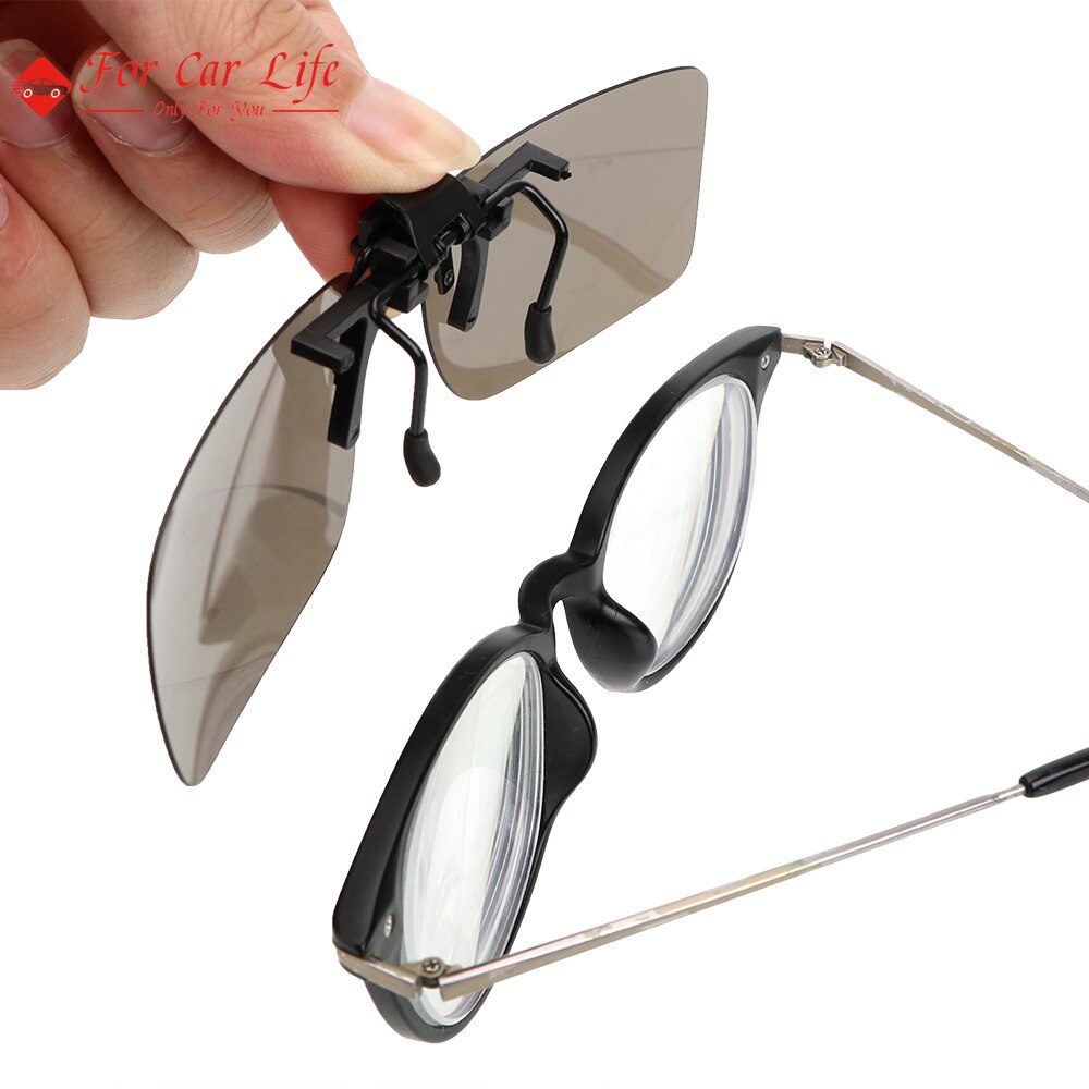 Car Driver Goggles Anti-UVA UVB Polarized Sun Glasses Driving Night Vision Lens Clip On Sunglasses Interior Accessories