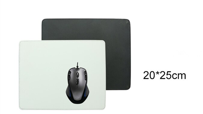 10pc/ stuks blanco sublimatie pu-lederen muismatten, doe-het-zelf print transfer muismat: Rechthoek