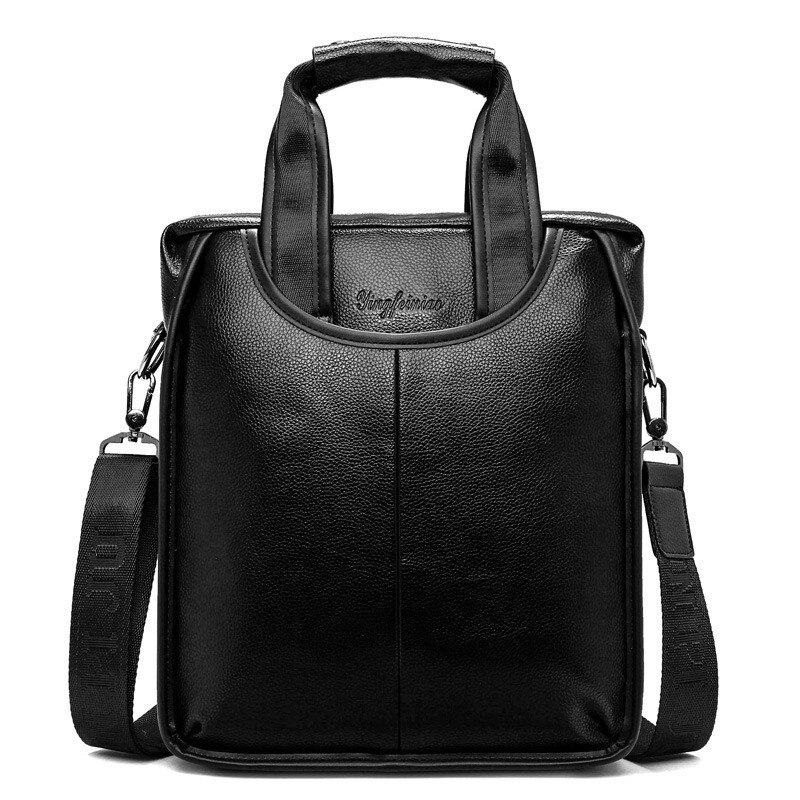 Scione petite mallette hommes sac de messager hommes en cuir sacs à bandoulière homme affaires sacs à bandoulière pour Mini homme sac à main en cuir: Black
