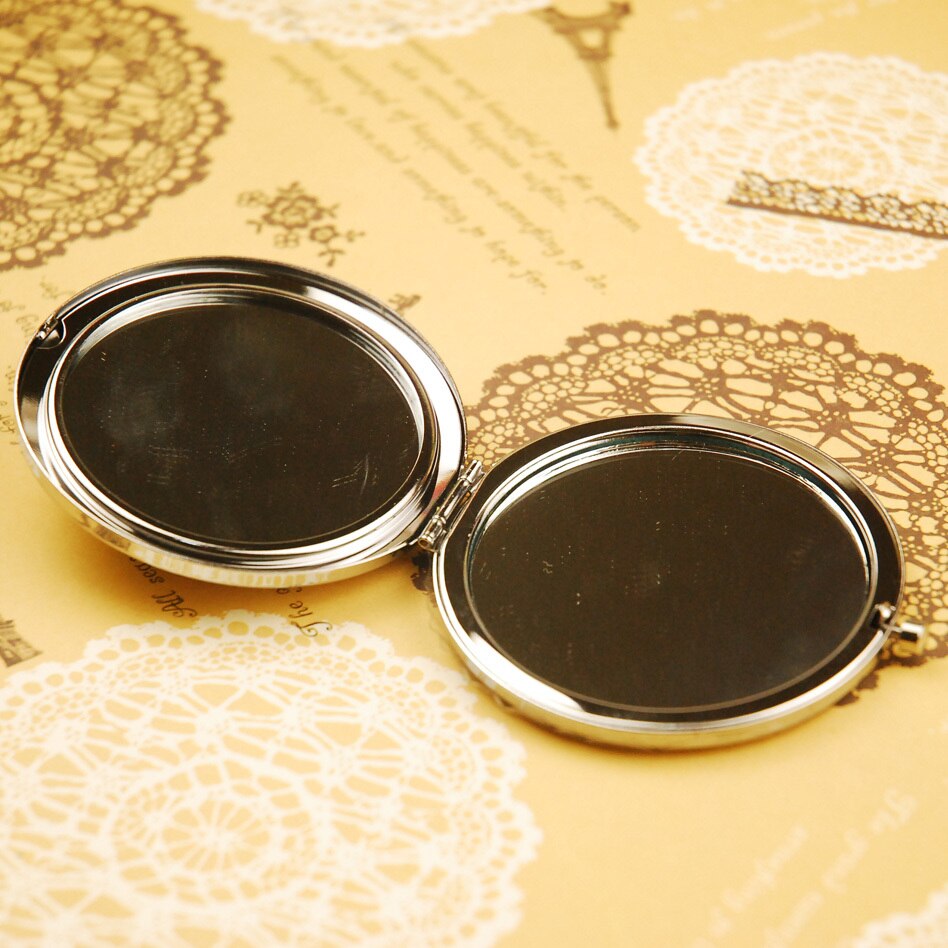 Handmade Delicate ceramics mirror boxes Girl's Senior 2in1 Combo mirror box with 2x magnifying mirror F010001