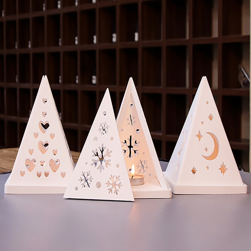 Piramide Sneeuwvlok Sterrenhemel Liefde Huis Kandelaar Siliconen Mal DIY Gips Epoxyhars Gietvorm Woondecoratie Ornamenten ﻿