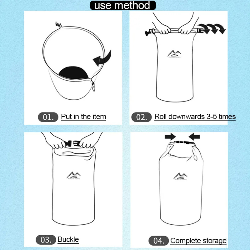 Waterdichte Opslag Drift Bag 5L10L20L40L70L Hoge Capaciteit Waterdichte Dry Bag Sack Voor Varen Vissen Raften Trekking Zwemmen