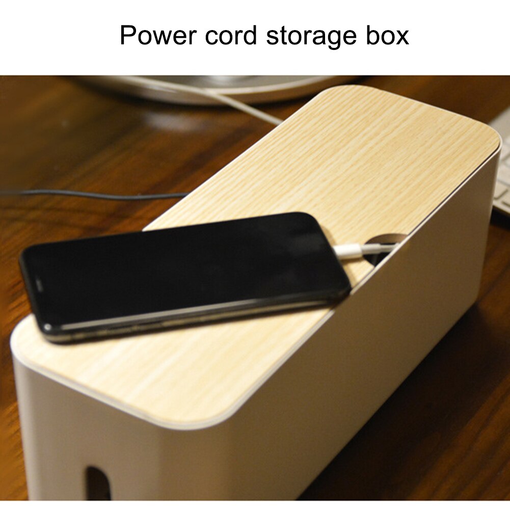Cable Organizer Box Hard Plastic Power Strip Storage Box Cable Management Box Holder Dustproof Cover Cable Winder Organizer