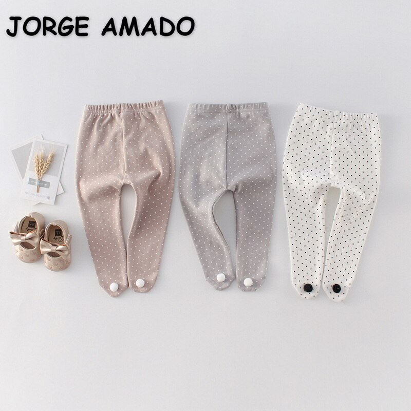 2022 neue Frühjahr Kinder Mädchen Jungen Leggins Beige Grau Apricot Dot Pompom Große PP Strumpfhosen Strümpfe Bebe Hosen Baumwolle Kleidung e5028
