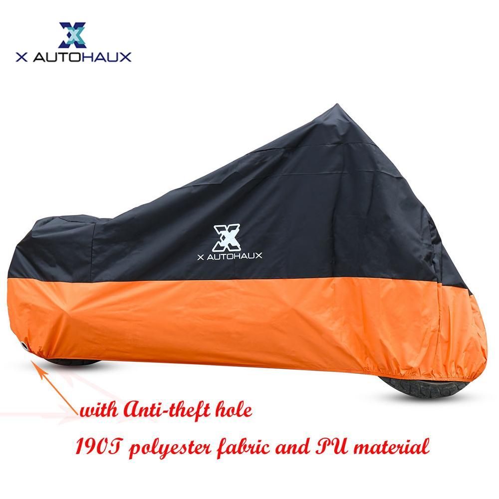 X AUTOHAUX-cubierta Universal para Moto, Protector UV para Moto, a prueba de agua a prueba de polvo, para todas las estaciones, L, XL, 2XL, 3XL, 190T