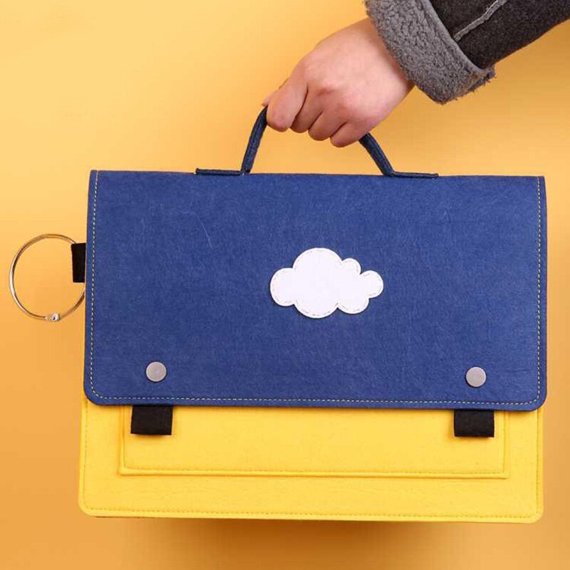 Dokumenty biletowe Organizer filcowa torba do przechowywania folderów przewodowa myszka komputerowa teczki biznesowe pakiet biurowy elektroniczny gadżet Supplie