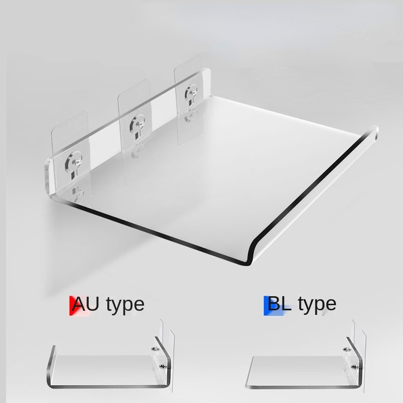 Acrylic Shelf Wall-mounted Partition Without Punching Wall Kitchen Bathroom Transparent Panels Shelves for Wall Mounted Shelf