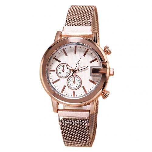 Horloges Voor Vrouwen Magnetische Gesp Analoge Quartz Horloges Polshorloge Ronde Wijzerplaat Geen Aantal Horloge Dames Horloges: Rose Golden