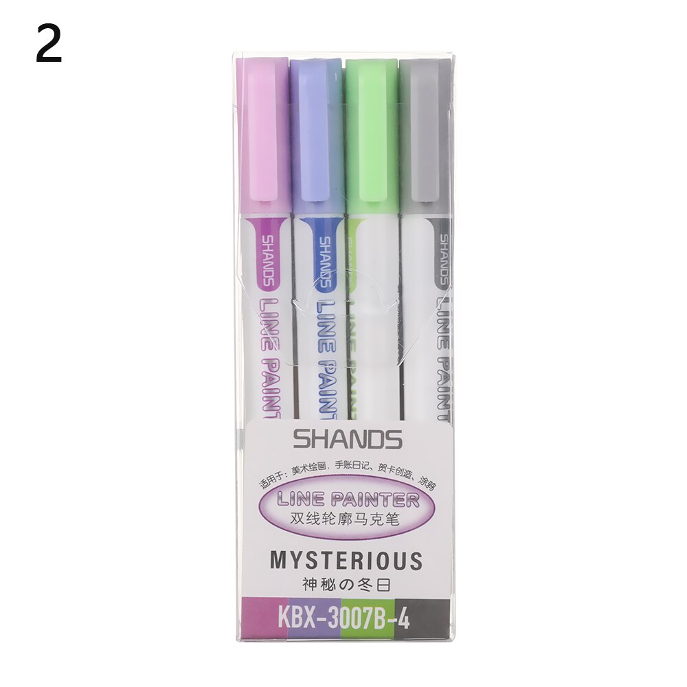 4/5/8 Stks/set Singal/Double Headed Markeerstift Marker Tekening Markering Pennen Fluorescerende Mark Pen School Briefpapier office Supply