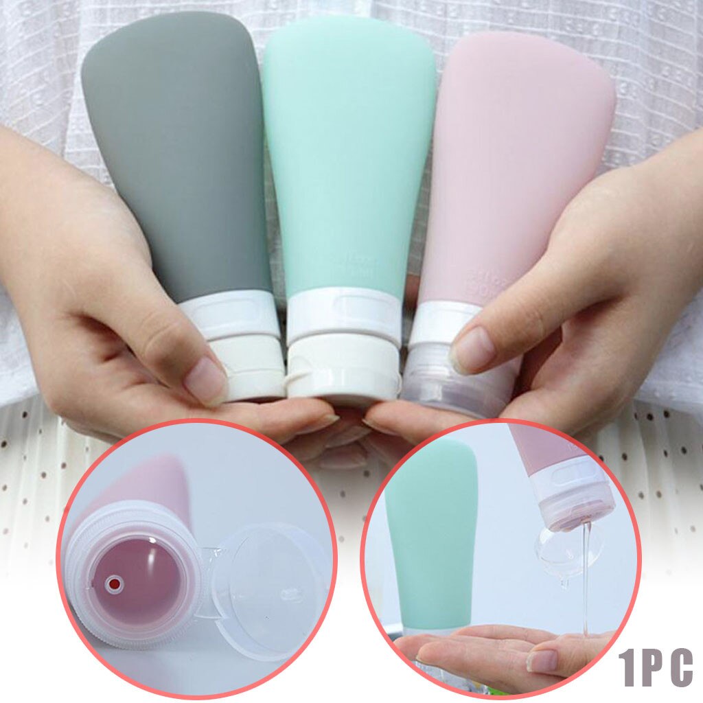 KingbeefLIU Reizen Draagbare Cartoon Pinguïn Lege Siliconen Fles voor Shampoo Lotion Thuis Draagbare Reizen Flessen Lege Flessen Groen