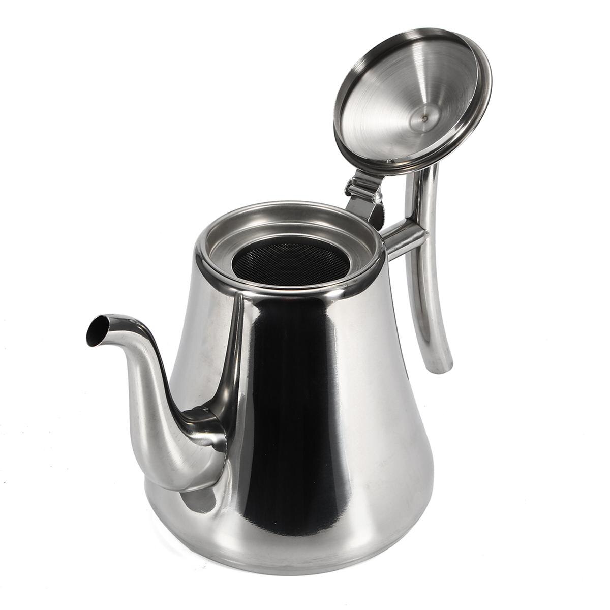 1.8L Stainless Steel Water Kettle TeaPot Thicker With Filter Baskets Hotel Tea Pot Coffee Pot Induction Cooker Tea Kettle