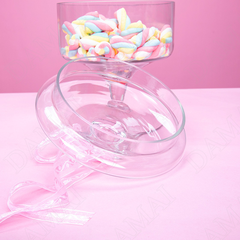 Crystal Glass Jars with Lid Transparent Candy Cookie Stash Jar Snacks Sugar Dessert Tanks Offee Table Food Container Storage Box