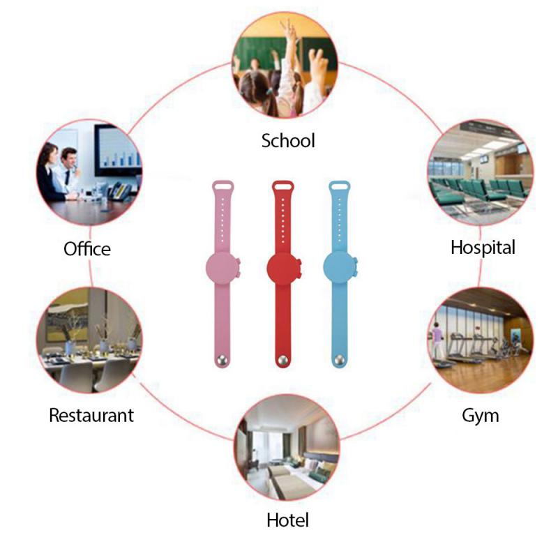 10ml Portable Outdoor Silicone Bracelet Wristband Soap Dispenser Band Squeeze Bottle Hand Sanitizer For Sunscreen Repellent