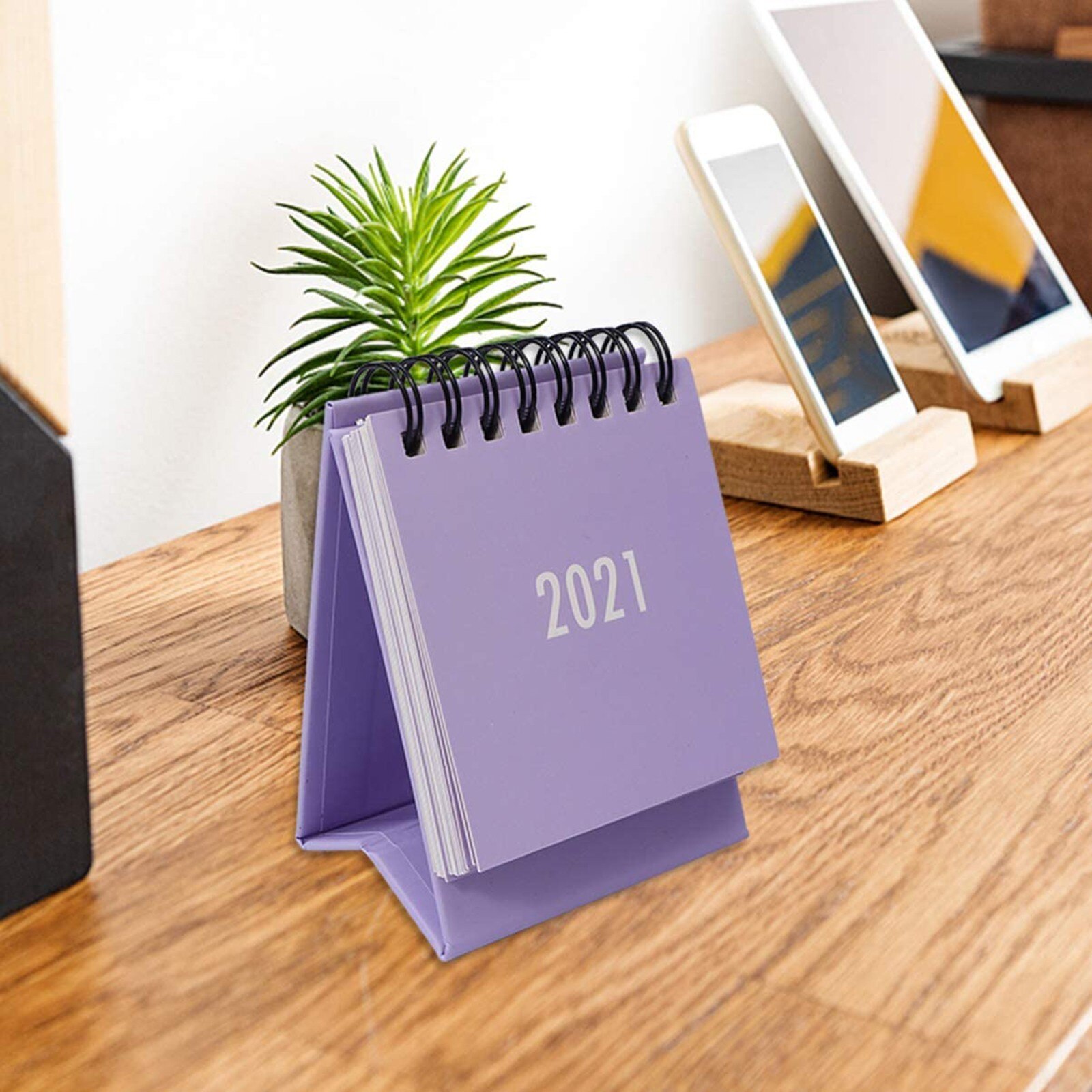 Desktop Mini English Calendar Portable Foldable Paper Calendar