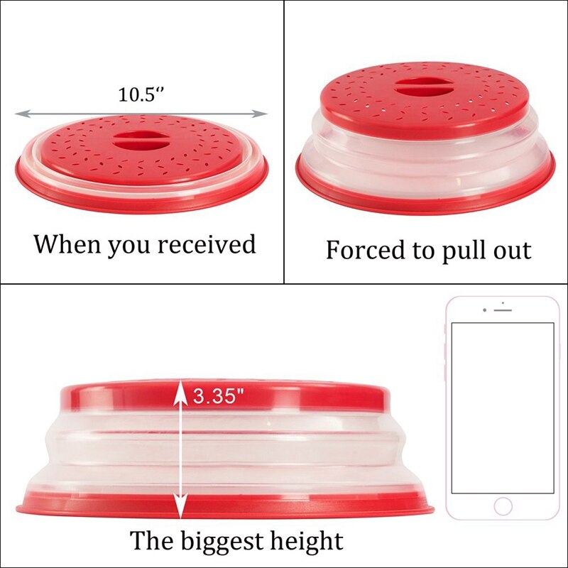 Foldable Microwave Cover Colander Sieve for Fruits... – Grandado