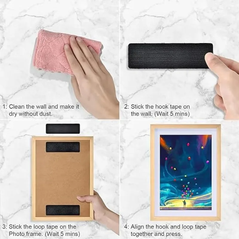 Self-Adhesive Fastener Tape Extra Strong Home Carpet Fixing Sticker Double Side Hook-and-loop Fastener Auto Adhesive tape Fixing