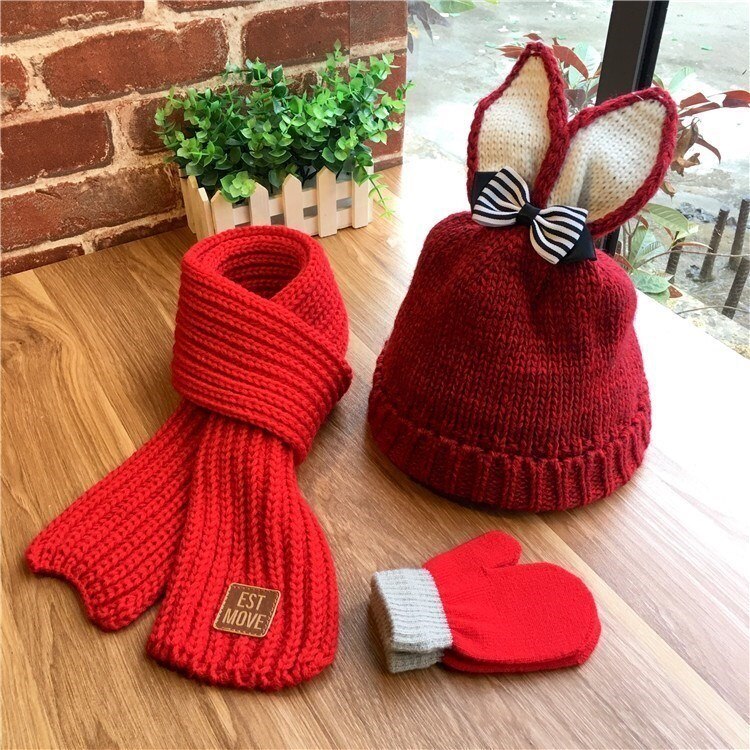 The South Korean little Girl winter winter hat