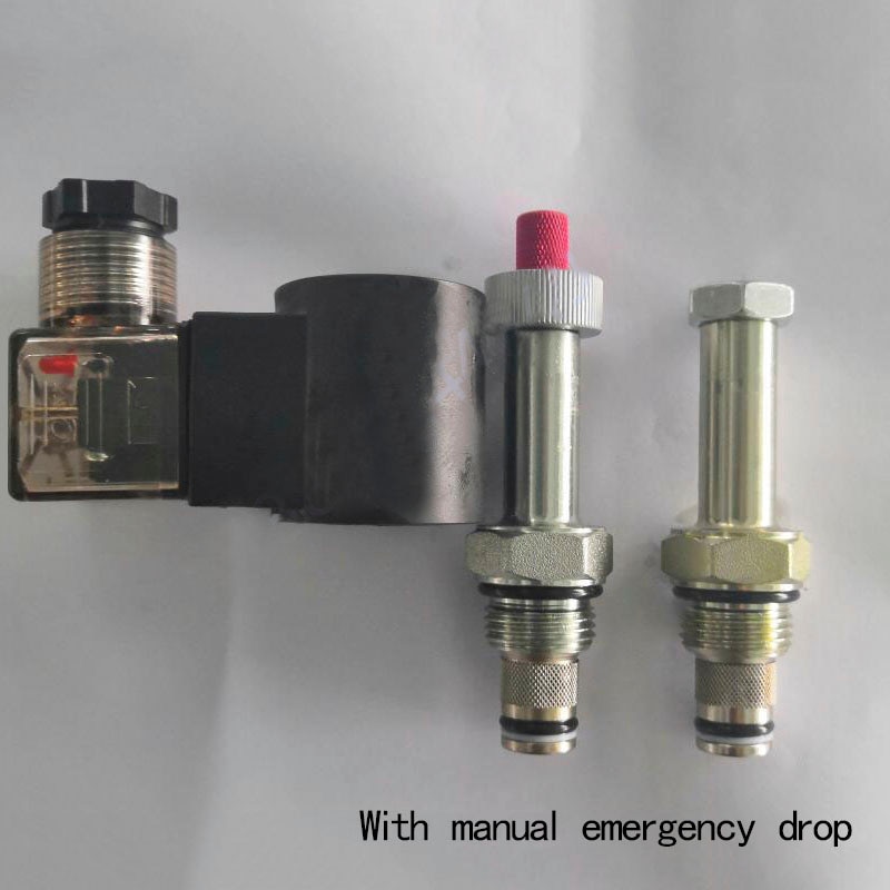 Normalt lukket magnetventil til løftehydraulikpladetilbehør trykholdende ventilaflastningsventil