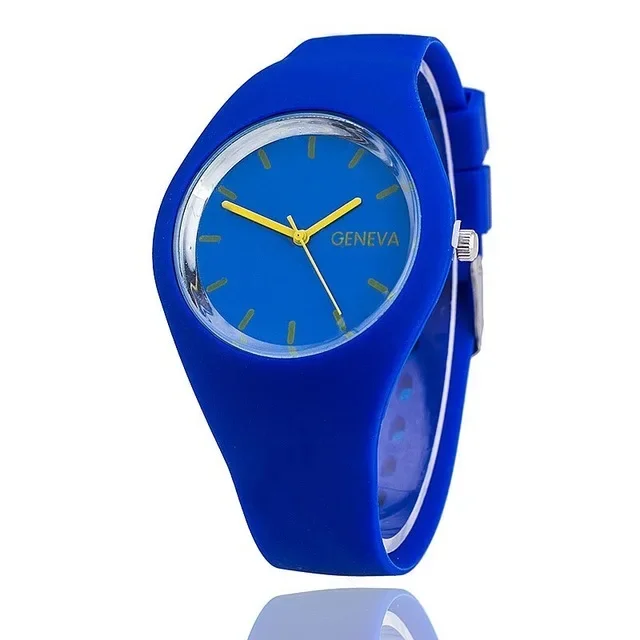 Jelly Silicone Watch Women Casual Geneva Sport Watches reloj mujer Quartz Wristwatch Men Watch reloj hombre: Blue