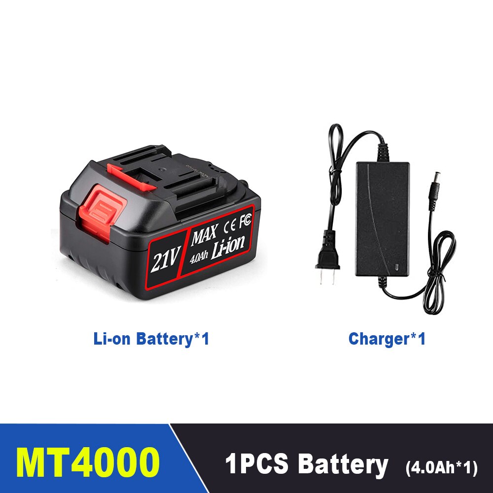 388VF Lithium Batterij 10 Cellen Grote Capaciteit 3000/4000Mah Geschikt Voor Elektrische Boormachines, hoek Slijpmachines En Elektrische Zagen: MT10-4ah x1 / VS