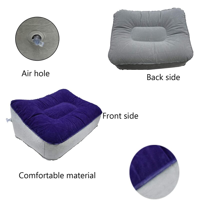 Strömten Fuß Hocker Pad Aufblasbare Massage Fußstütze Kissen PVC Reise Entspannen Kissen Auto Haushalt Heimat Büro Rest Bein hoch Werkzeug