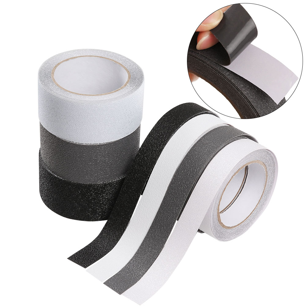 1Roll 2.5/5cm 5m Warning Tape PEVA Rubber Self-Adhesive Safety Traction Tape Marking Barrier Safety Caution Safety Supplies