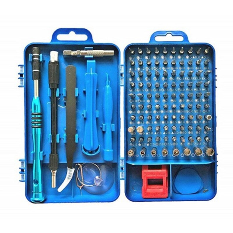 110 In 1 Schroevendraaier Set Mini Elektrische Precisie Schroevendraaier Multi Computer Pc Mobiele Telefoon Apparaat Reparatie Hand Huis Gereedschap: Blue