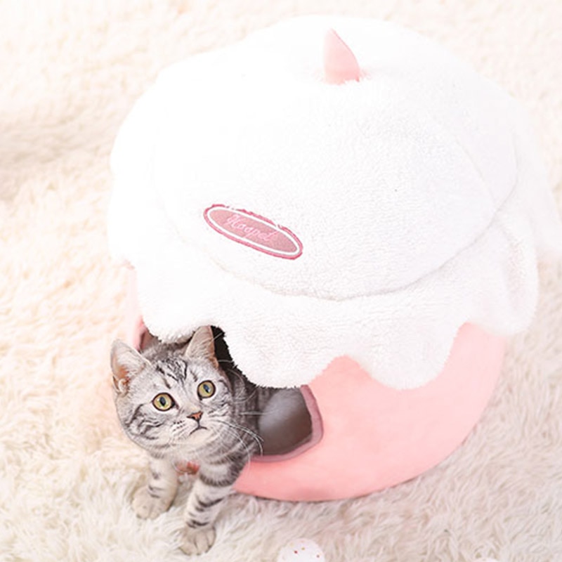 Hoopet Cat Pink Bed Cat Cute House Pet Bench for Dogs Puppy Soft Comfortable House for Cats