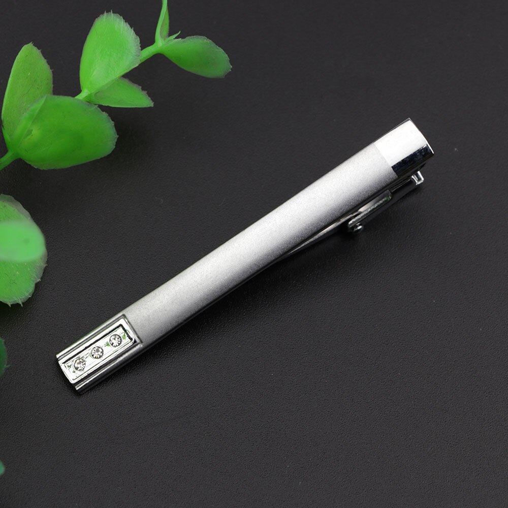 Stropdas Clip Voor Mannen Nicktie Accessoires Mode Stijl Metalen Tone Carving Eenvoudige Bar Business Sluiting Praktische Pin: 19