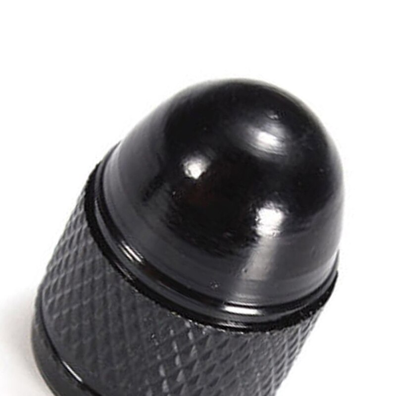 4 Stks/set Aluminium Auto Wiel Air Caps Zwart Ventieldopjes Stofdicht Duurzaam Voor Auto Vrachtwagen Auto Accessoires