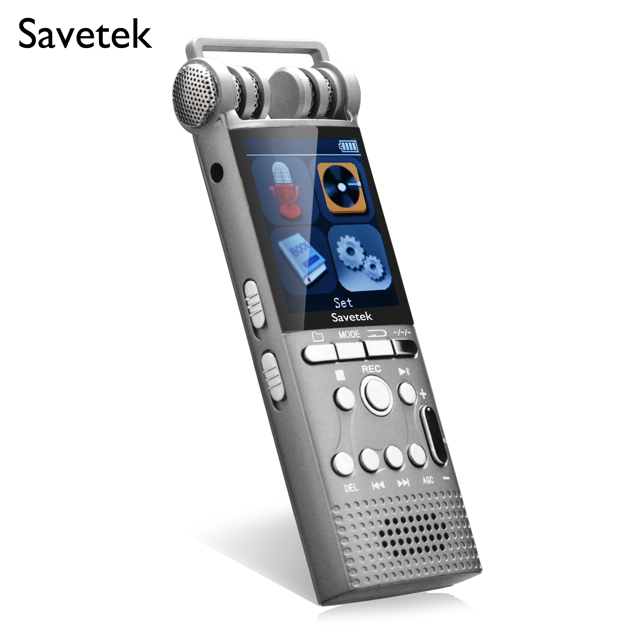 Savetek Digital Voice Activated Audio Recorder 8GB 16GB USB Pen MP3 Player Recording PCM 1536Kbps DSP Noise Cancel