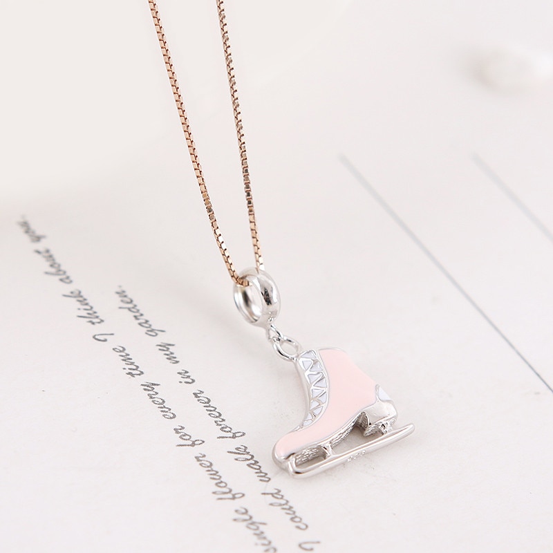 Authentic 100% 925 Sterling Silver Bead Sports Ice Skates Dangle Beads Fit Bracelet & Bangle DIY Women Jewelry