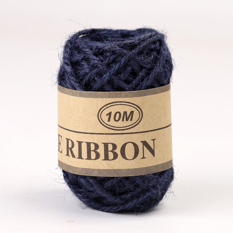 Corde de jute en chanvre 10 mètres, bricolage couture macramé fil de ficelle de couleur vase décoration Textile de maison artisanat fait à la main accessoires 1mm: Blue rope
