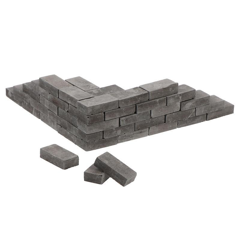 Modèle de brique Miniature pour bricolage, 50 pièces, accessoire de décoration pour cour de jardin, Micro-paysage: Grey