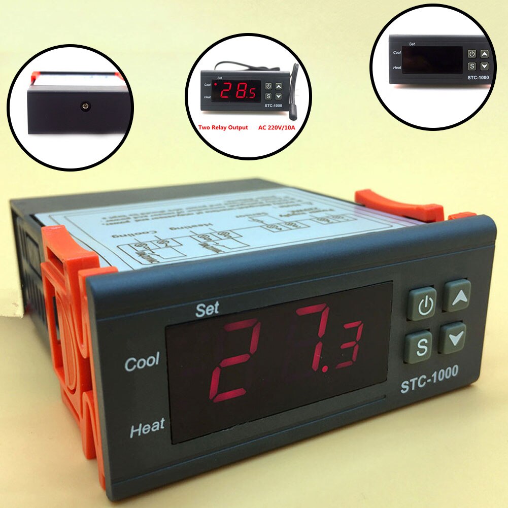 Industrial Durable Water Tank Accurate Electric Home Easy Operation Aquarium Thermostat With Sensor Temperature Controller