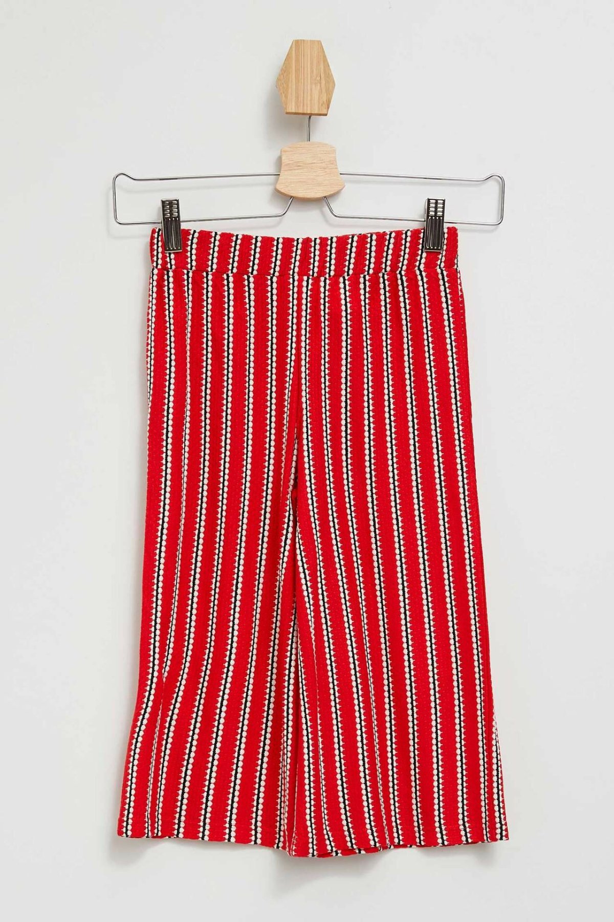 DeFacto Girl Summer Loose Red Striped Long Pants Girls Casual Wide-leg Pants Girls Elastic Trousers-M3549A619HS: 9 10 Age