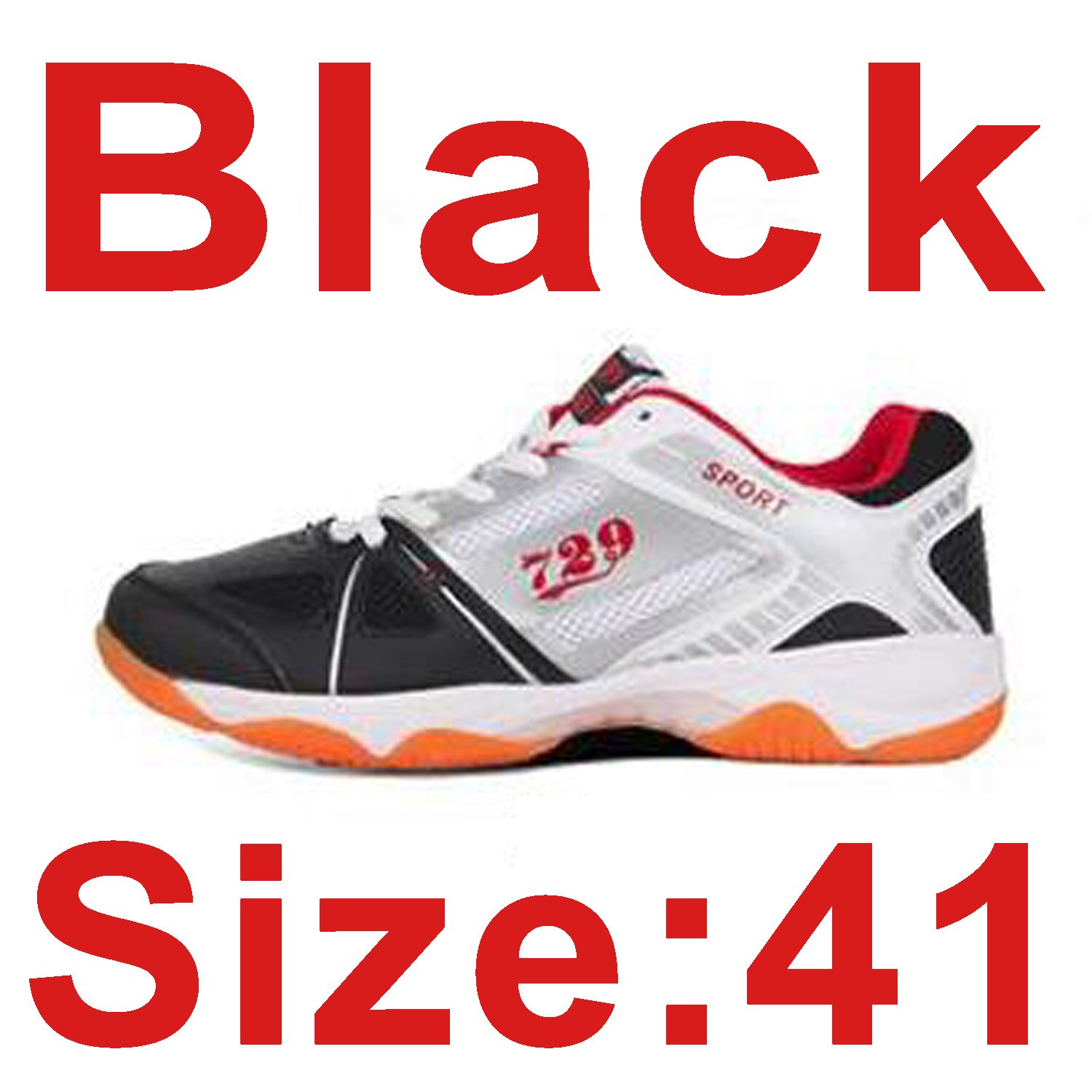 Oryginalne buty do tenisa stołowego 729 2018 oddychające tenisówki typu uniseks dla rakieta do tenisa stołowego gra ping pong gra dla kobiety i mężczyzny: Black 41
