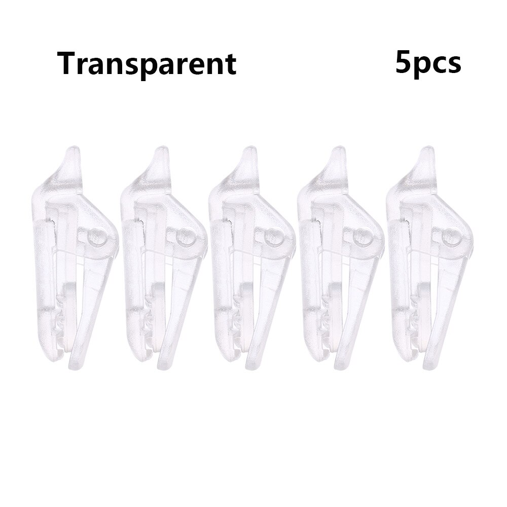 5/10 Uds Durable empresa de plástico Clip cocodrilo Clip de Clips para lona Camping tienda de máscaras para lonas al aire libre campamentos Kit: 5pcs transparent