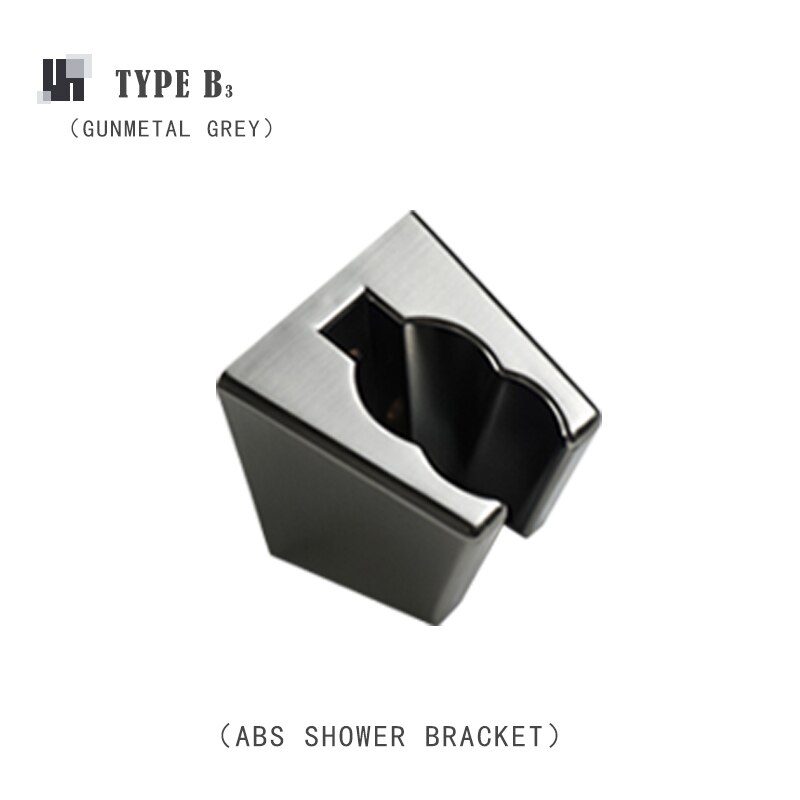 Hand Held Shower Head Holder Wall Mount Hand Shower Sprayer Holder ABS Bracket Bathroom Rose Gold Grey Chrome Shower Replacement: Type B3 Grey