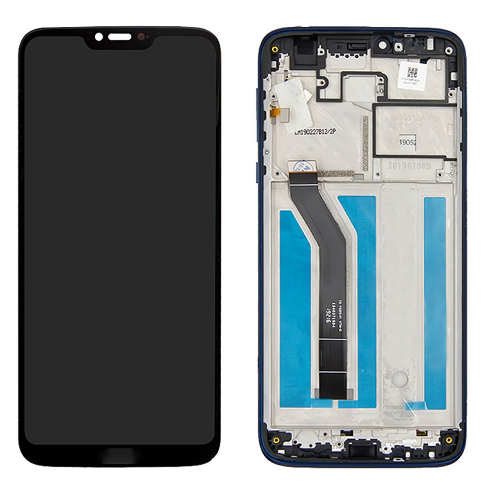 Pantalla LCD de 6,2 pulgadas para Motorola Moto G7, montaje de digitalizador con pantalla táctil con marco de repuesto probado, LCDs XT1955-5 XT1955-6