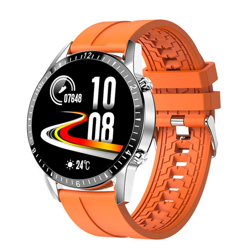 Smartwatch for Men & Women - Bluetooth Smart Band with Heart Rate & Blood Pressure Monitor - Sport Waterproof Watch: Orange TPU