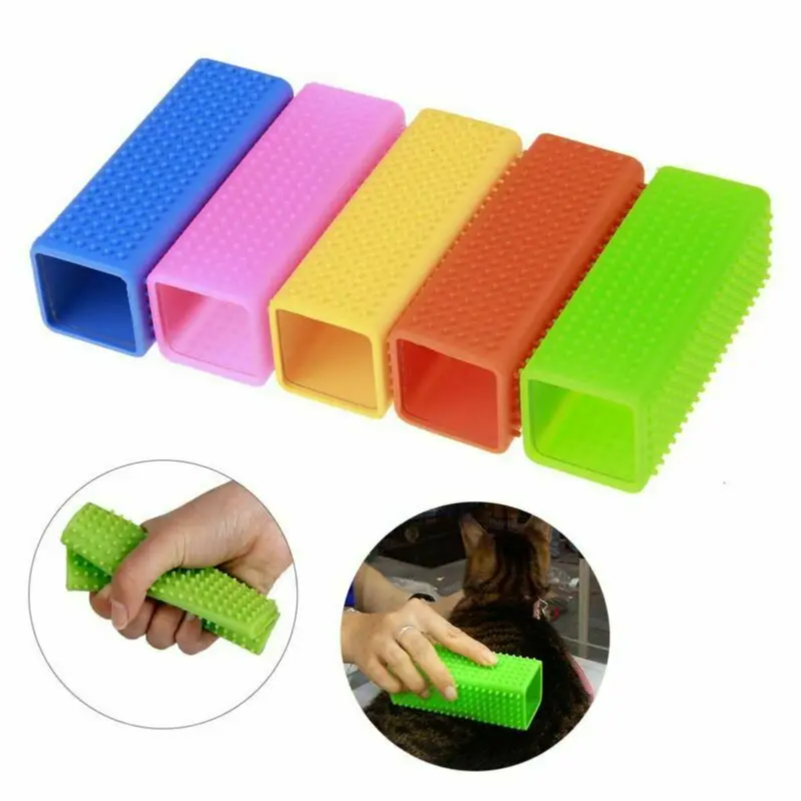 Brosse d'épilation pour animaux de compagnie, 1 pièce, épilation efficace pour chiens et chats, brosse de nettoyage efficace en caoutchouc creux en silicone