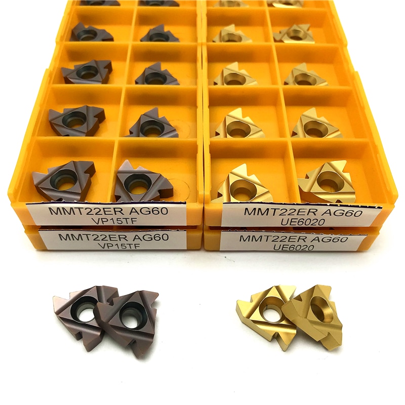 MMT 11ER 16ER 22ER AG60 VP15TF Thread Turning Tool Carbide Insert Steel Processing CNC Metal Lathe Tool Cutting Turning Insert