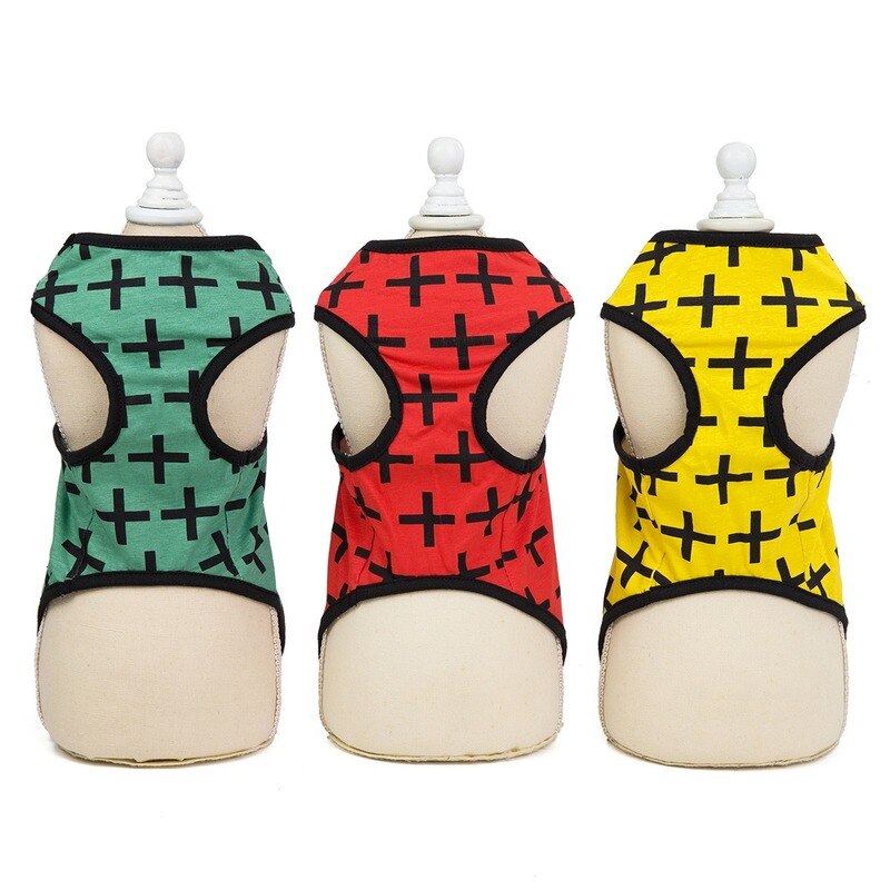 Pet Dog Cat Vest 20 Running Kid Cartoon Style Vest with Monkey Print on Short Sleeve yorkshire terrier