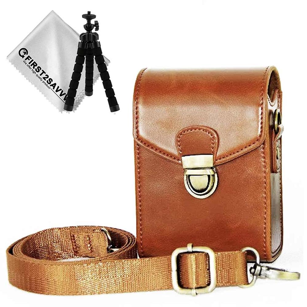 PU leather camera case tas met riem voor Panasonic Lumix DMC TZ200 TZ100 TZ110 TZ91 TZ90 TZ95 ZS70 ZS80 ZS60
